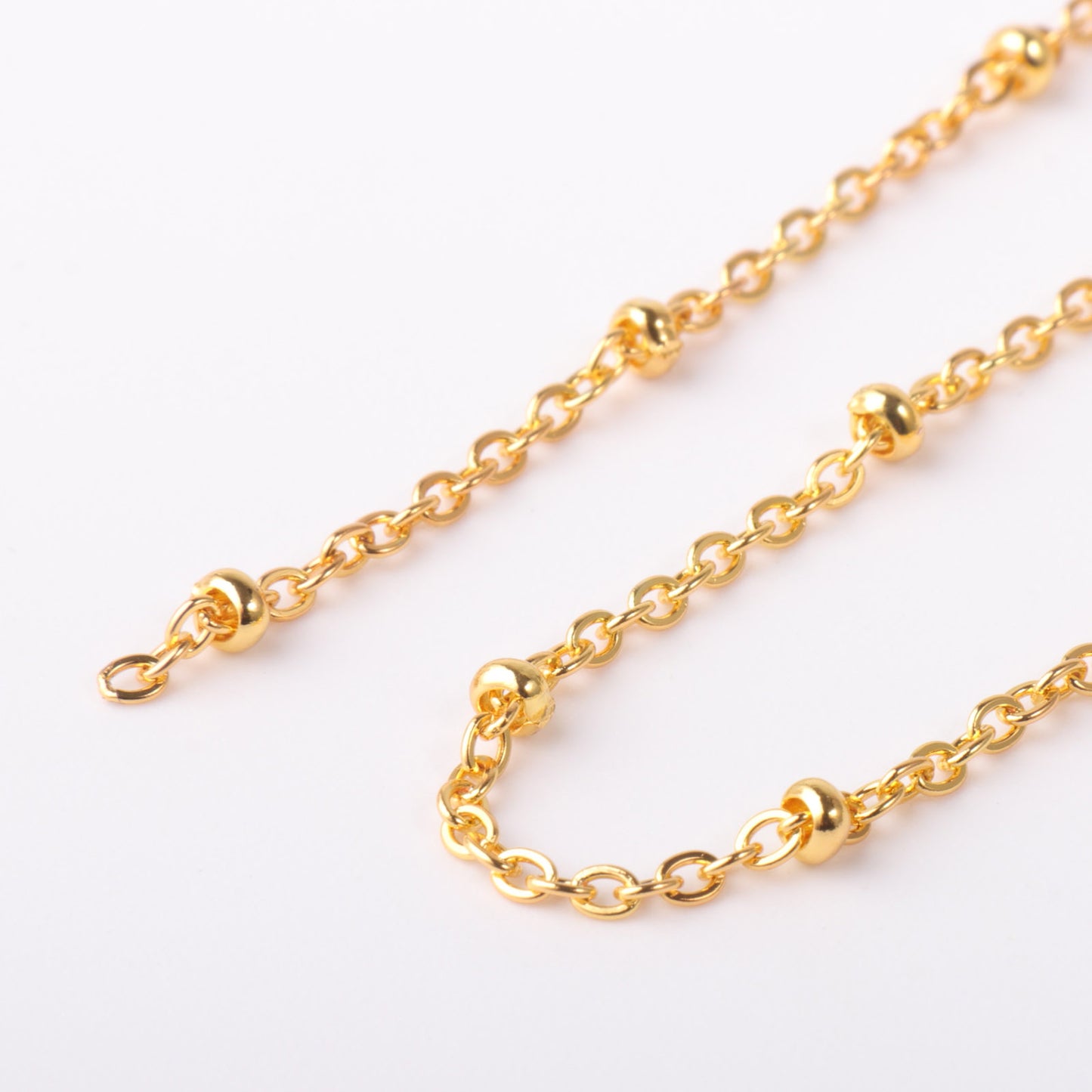 [33 Feet/ 2.0MM] 18K Gold Plated 304 Stainless Steel Satellite Chain Bulk