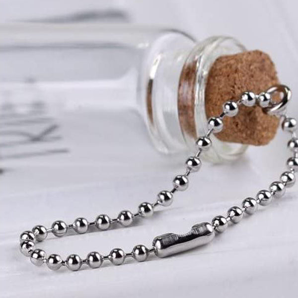 50 Feet Stainless Steel Ball Bead Chain Spool with 30 PCS Connectors